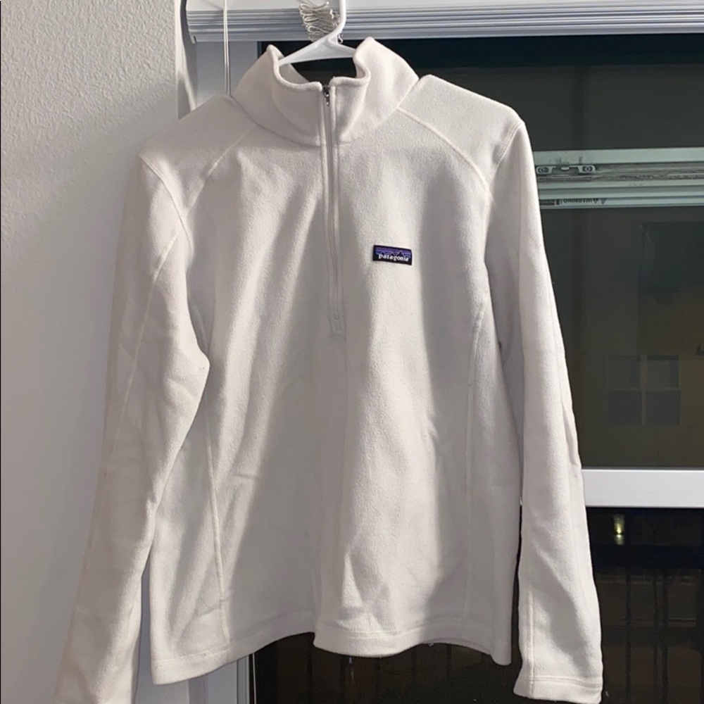 White Patagonia Quarter Zip
